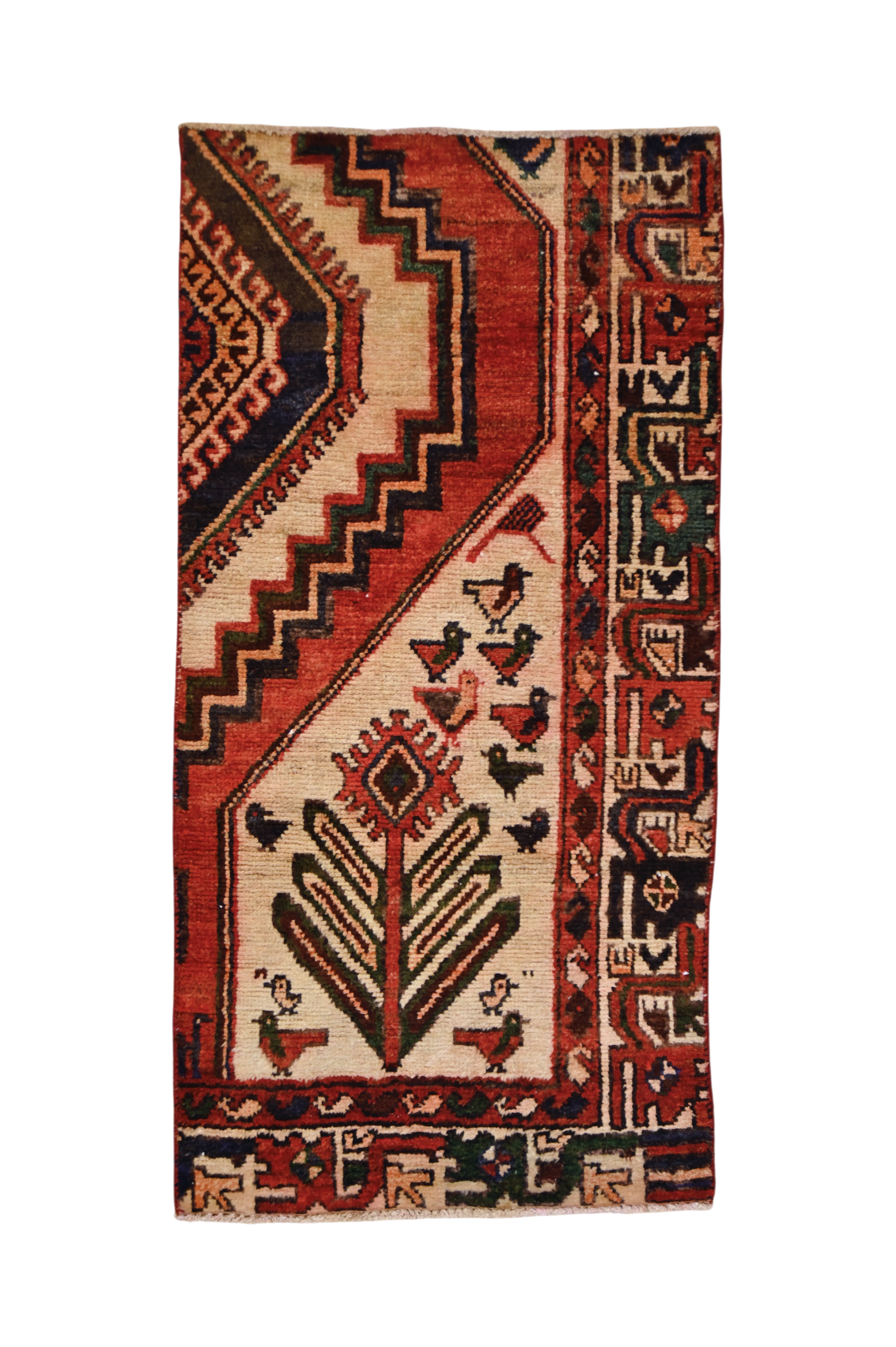 Persian Tribal Rug Segment | 4'3" x 2'2" | c. Mid-20th Century