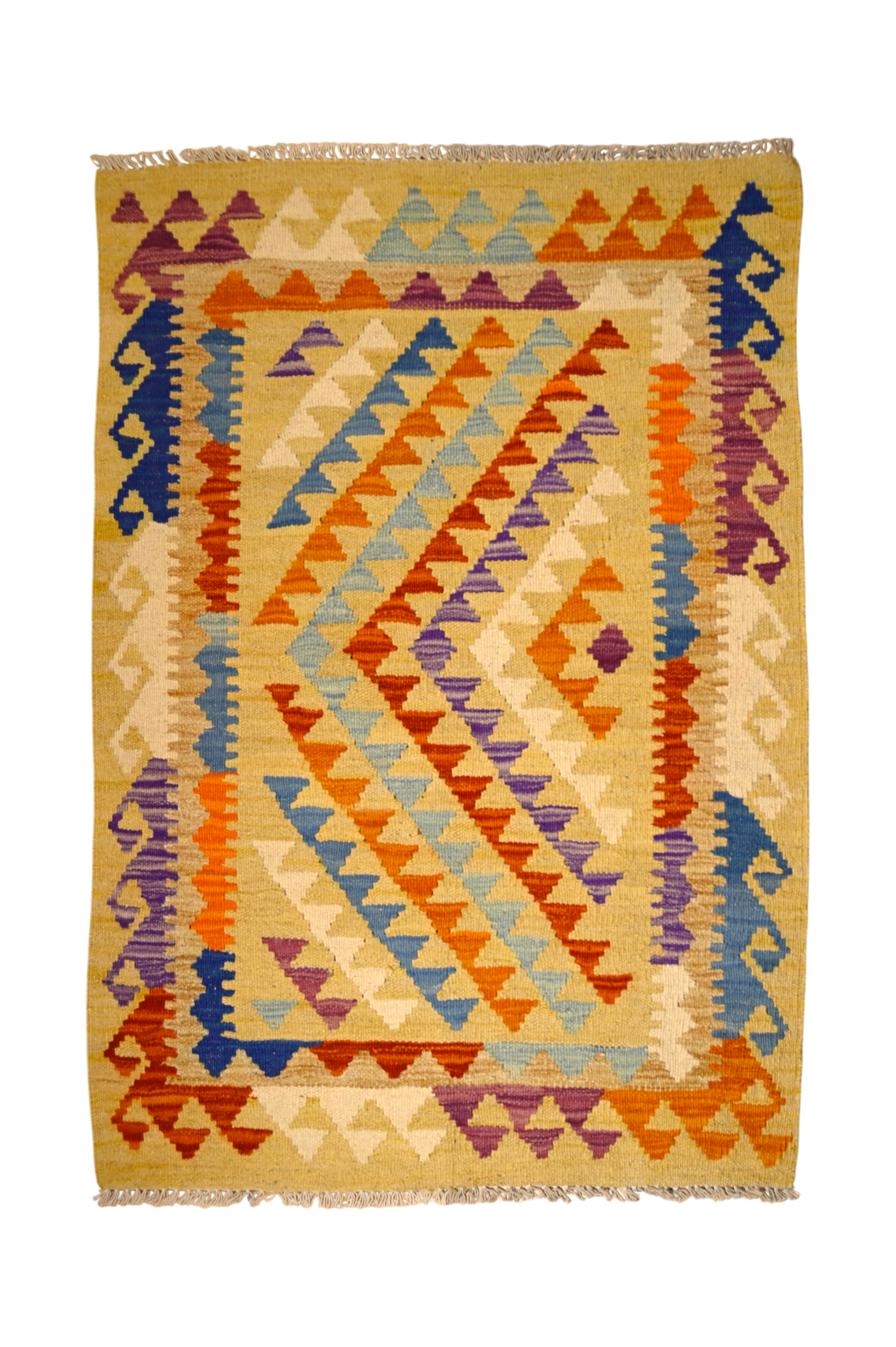 Maimana Kilim Rug | 3'11" × 2'8" | c. Mid-20th Century
