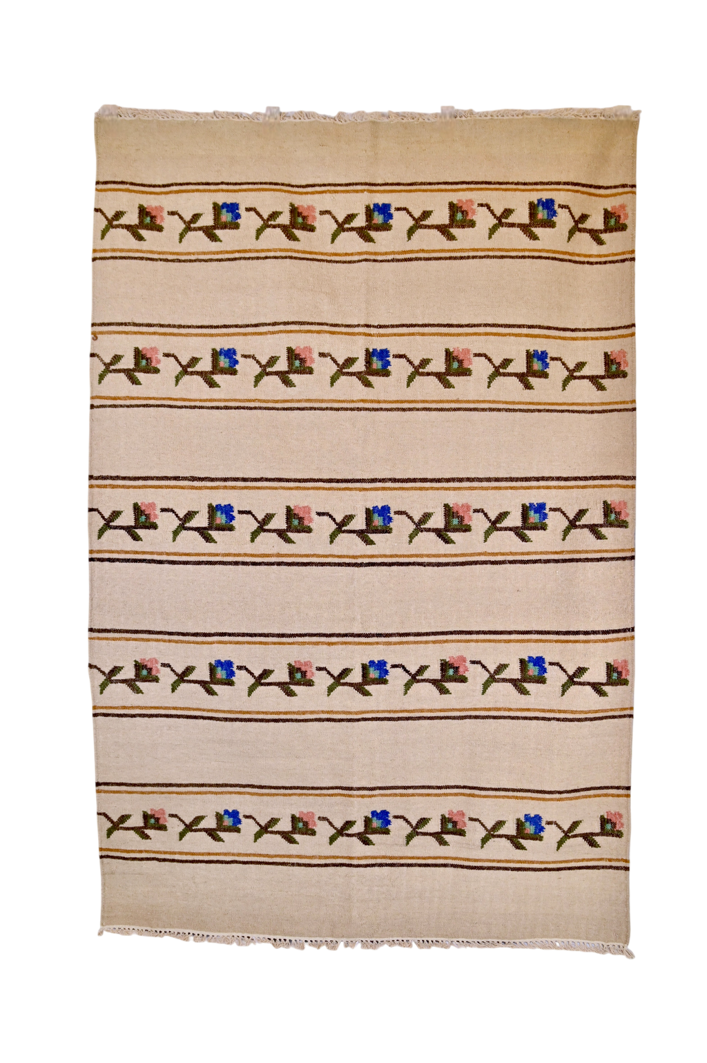 Floral Chain Kilim | 5'1" × 7'9" | c. 1960s–1970s