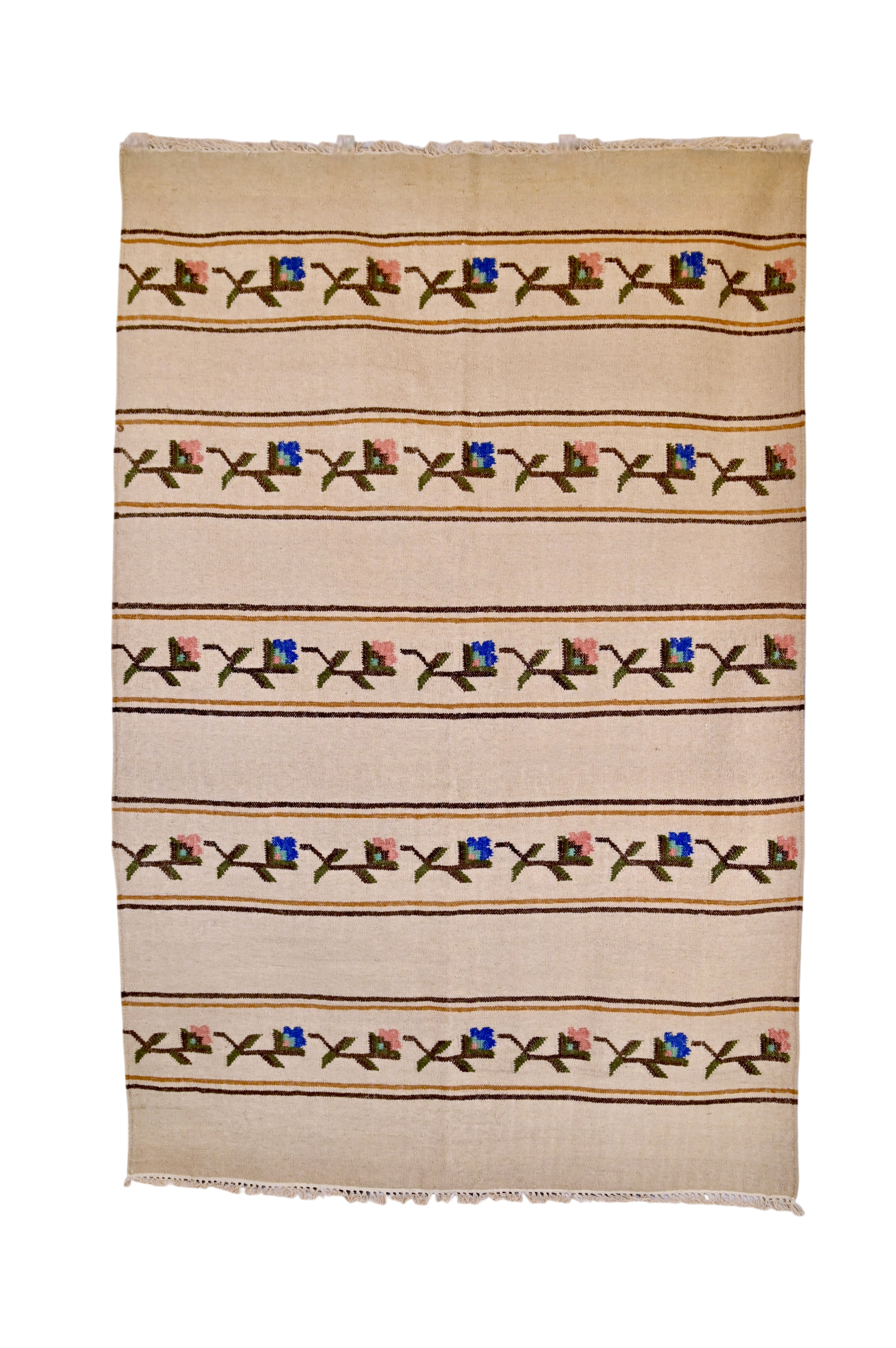 Floral Chain Kilim | 5'1" × 7'9" | c. 1960s–1970s