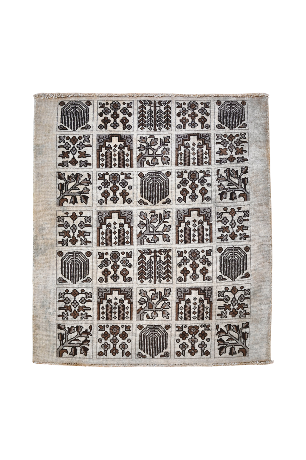 Baluch Tree Panel Rug | 3'3" × 3'8" | c. 1950s