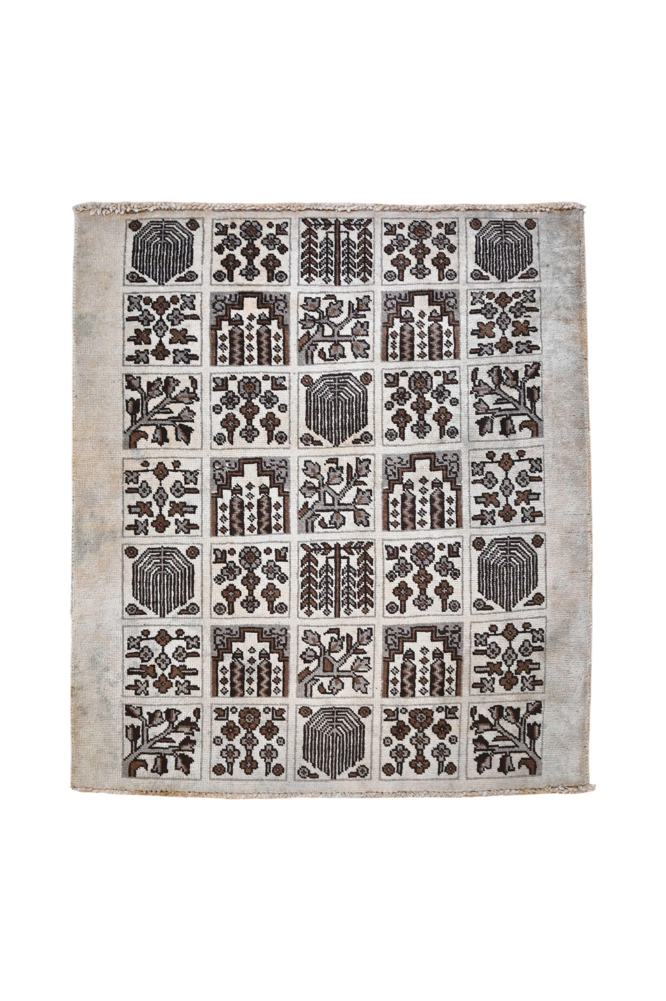 Baluch Tree Panel Rug | 3'3" × 3'8" | c. 1950s