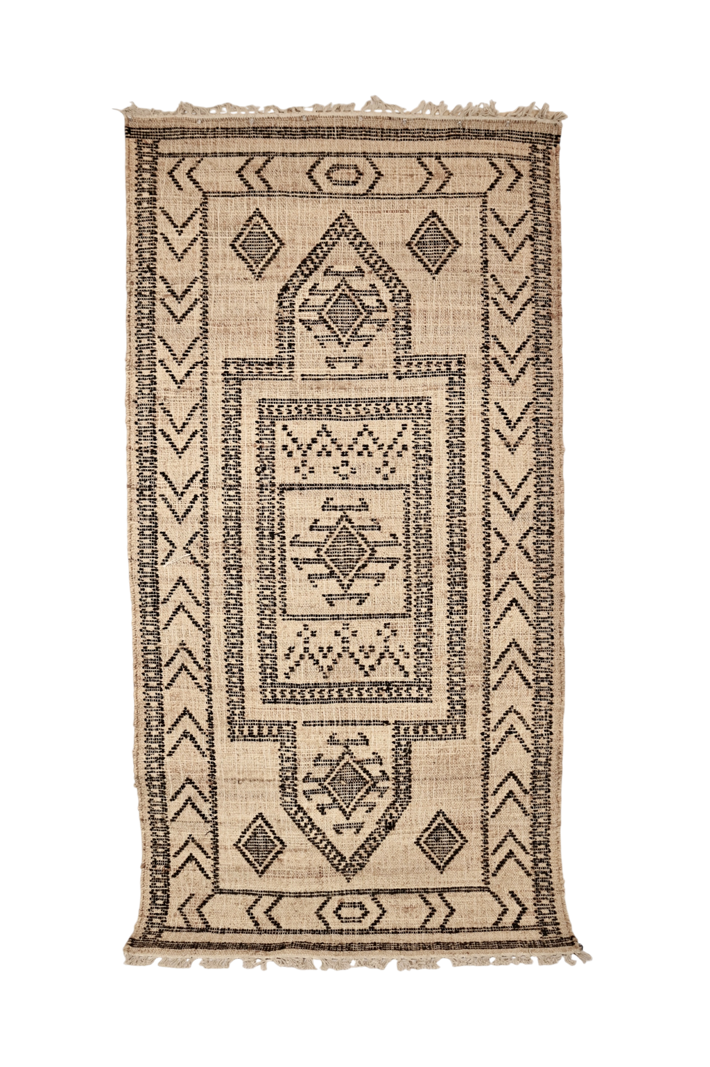 Primitive Tribal Jute Flatweave | 3'5" x 6'7" | c. 1950s–1970s