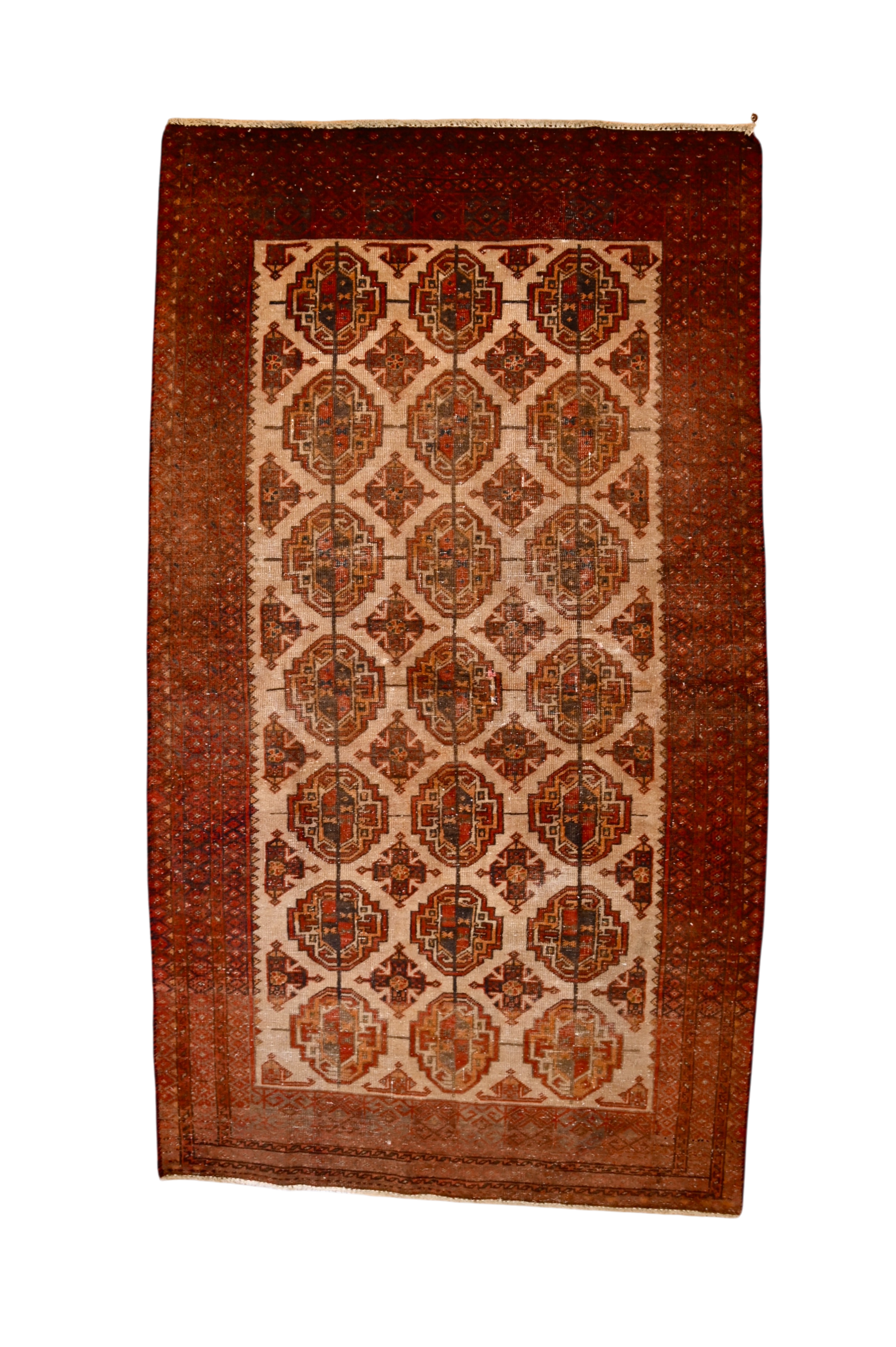 Turkmen Tekke Gul Rug | 3′8″ × 6′5″ | c. 1910s–1930s