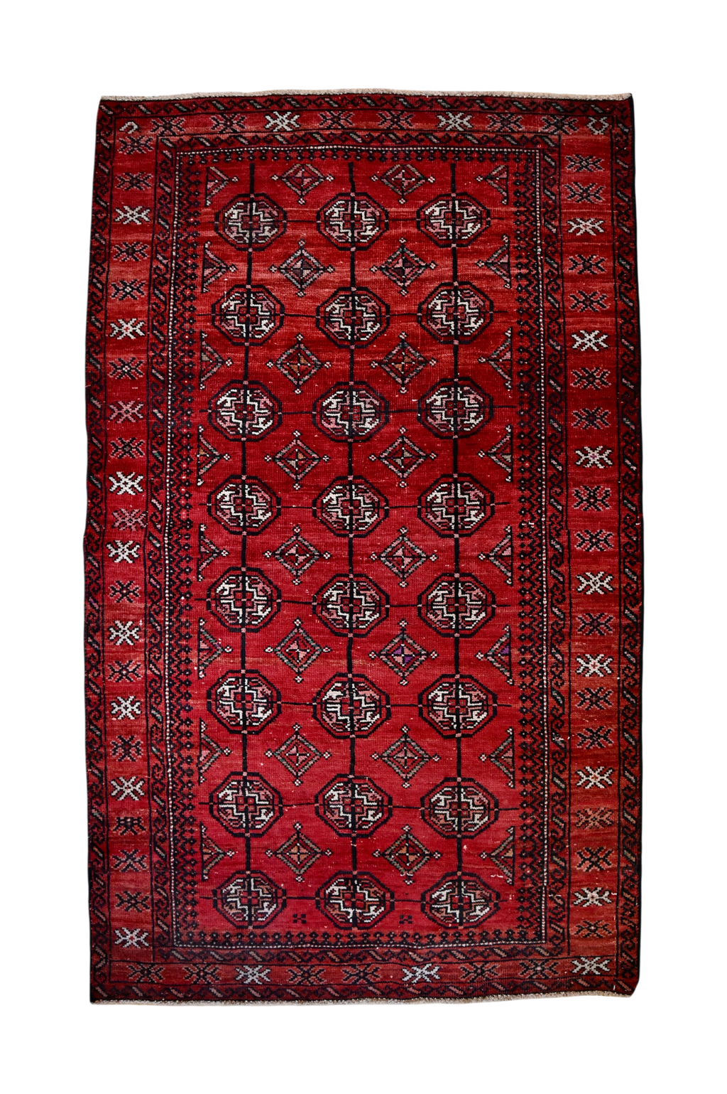 Turkmen Tekke Gul Rug | 3'4" x 4'6" | c. 1940s–50s
