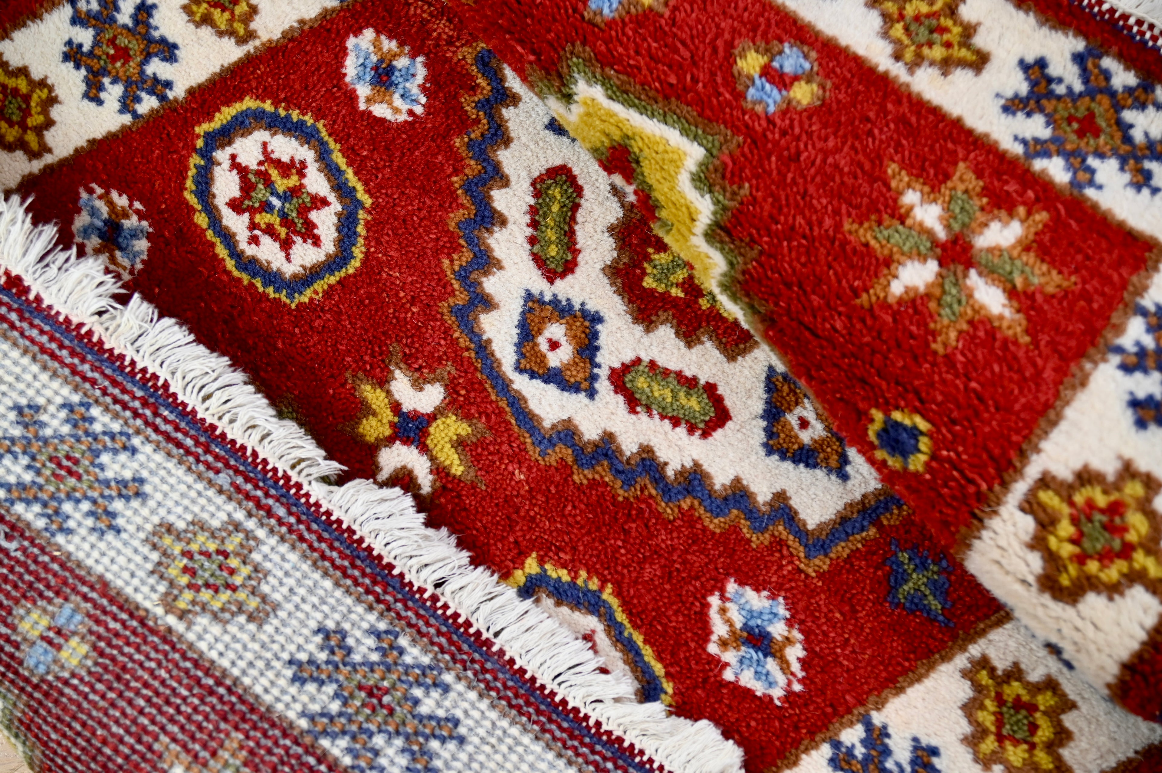 Kazak-Style Geometric Rug | 2' x 4' | c. 1970s