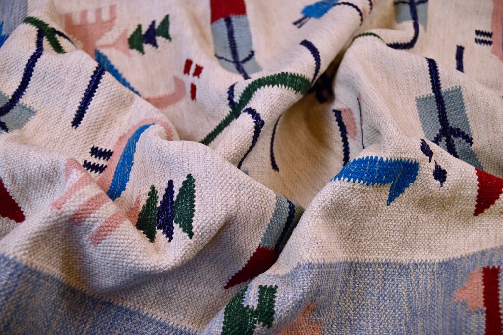 Swedish Kilim with Tree of Life & Peacocks | 3'6" x 5'2" | c. 1950s
