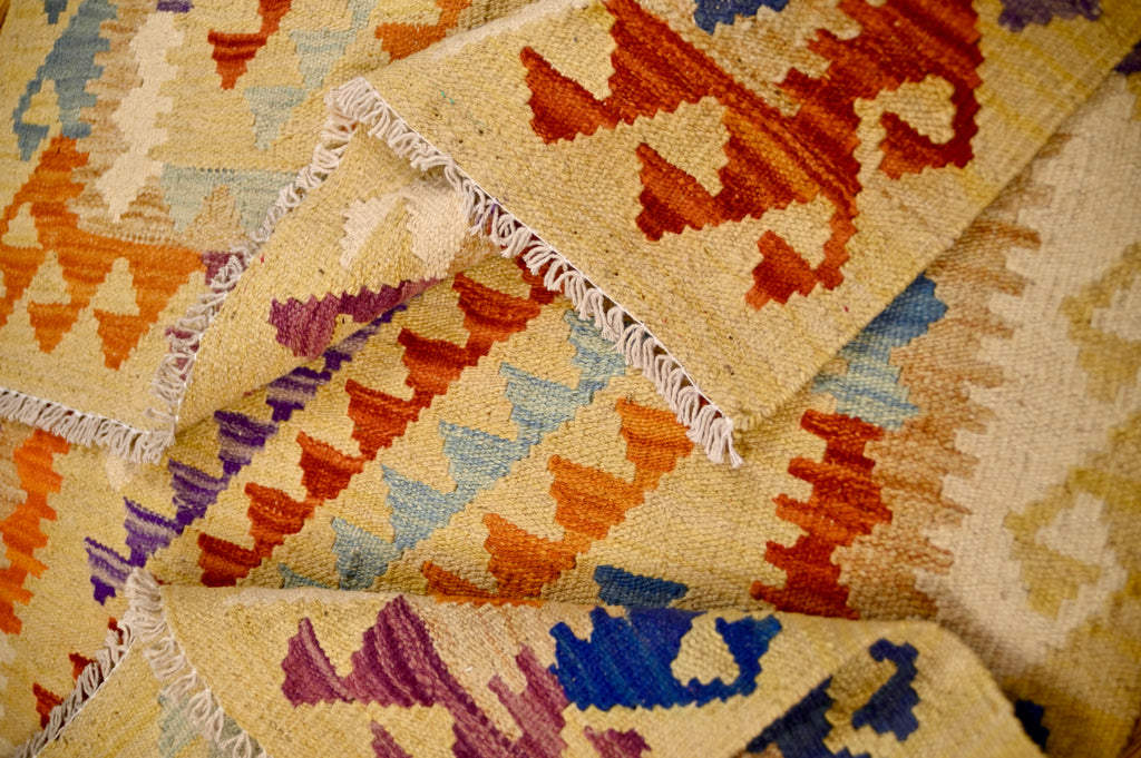 Maimana Kilim Rug | 3'11" × 2'8" | c. Mid-20th Century