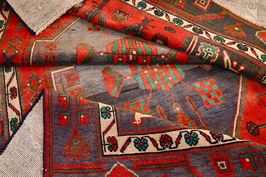 Pictorial Tribal Persian Rug | 4'7" x 9'5" | c. 1960s–1970s