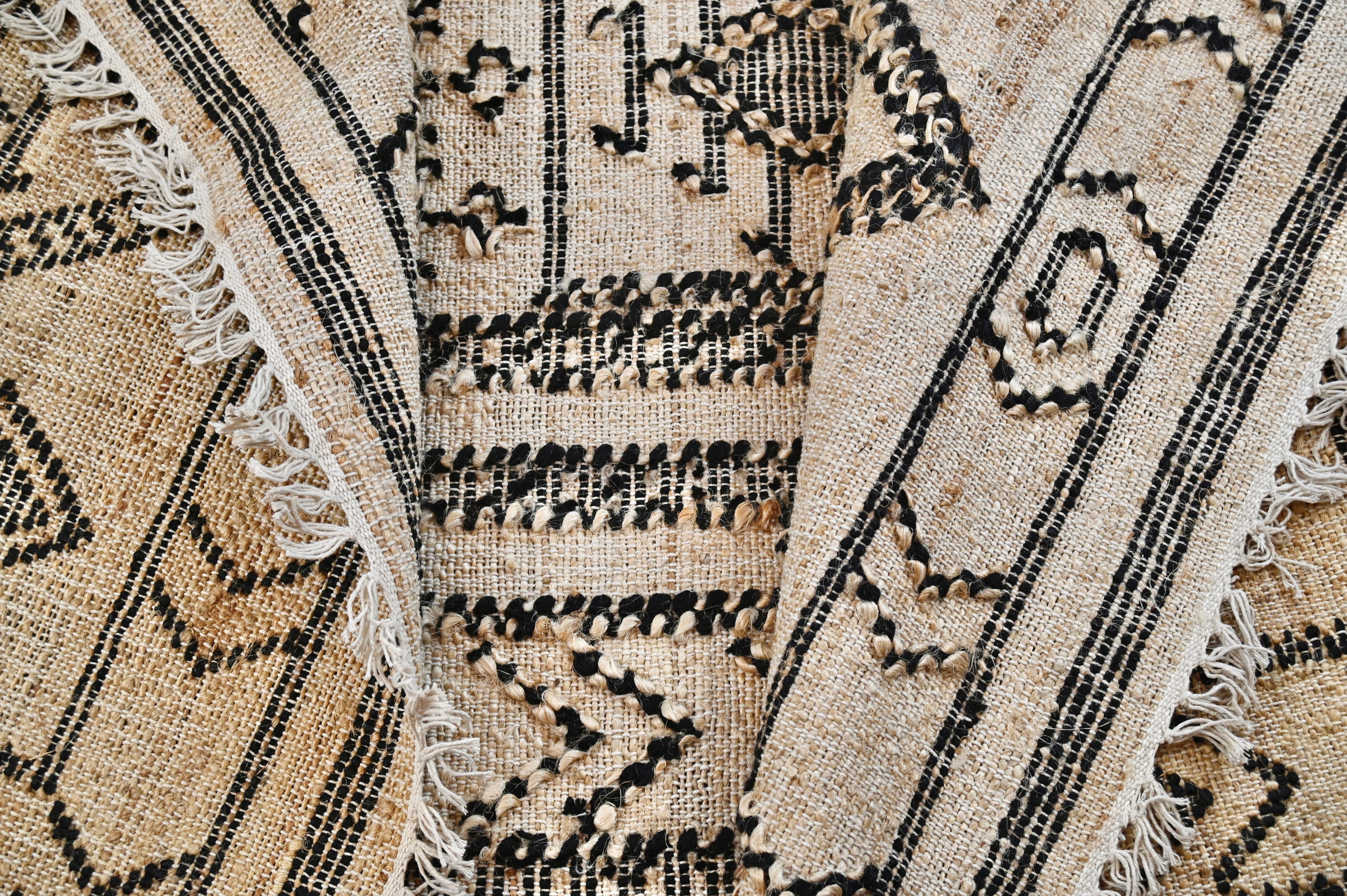 Primitive Tribal Jute Flatweave | 3'5" x 6'7" | c. 1950s–1970s