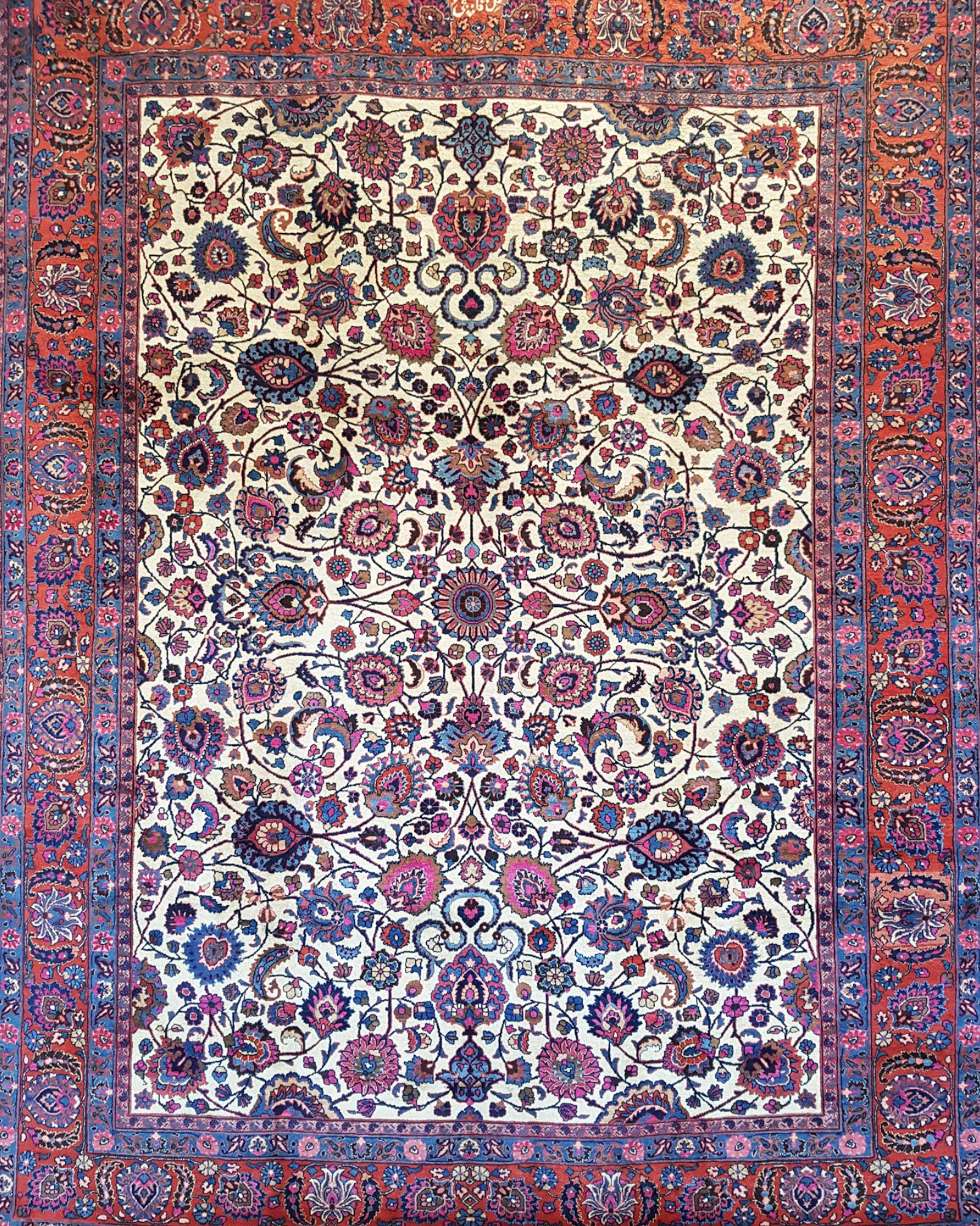 Antique Persian Mashad Rug | 7'10" x 11'2" | c. 1940s