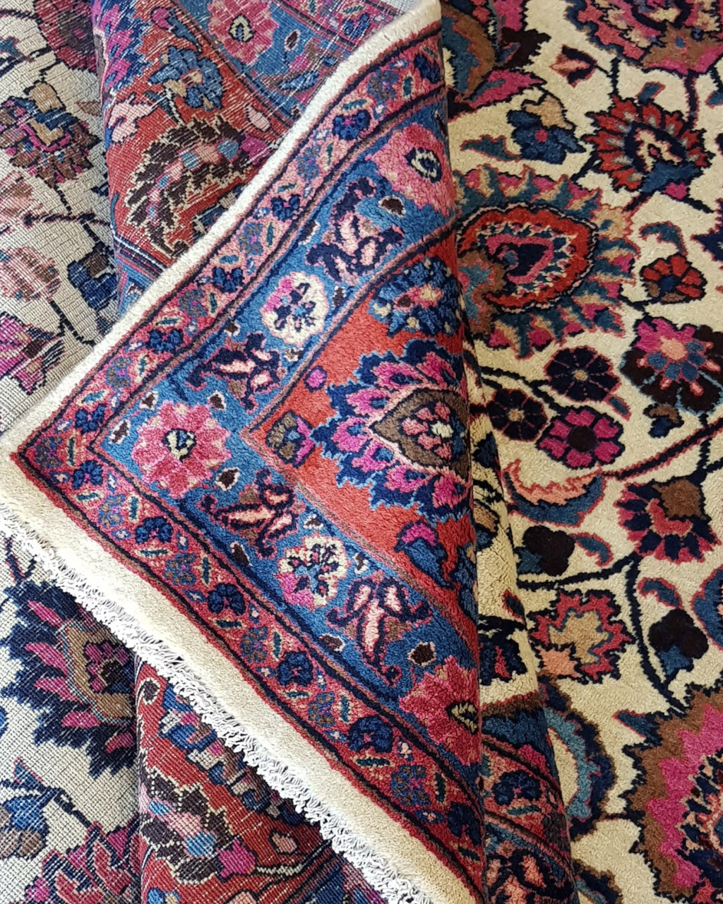 Antique Persian Mashad Rug | 7'10" x 11'2" | c. 1940s