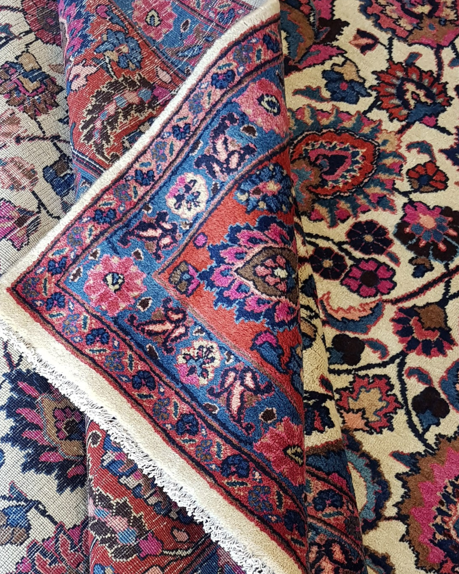 Antique Persian Mashad Rug | 7'10" x 11'2" | c. 1940s