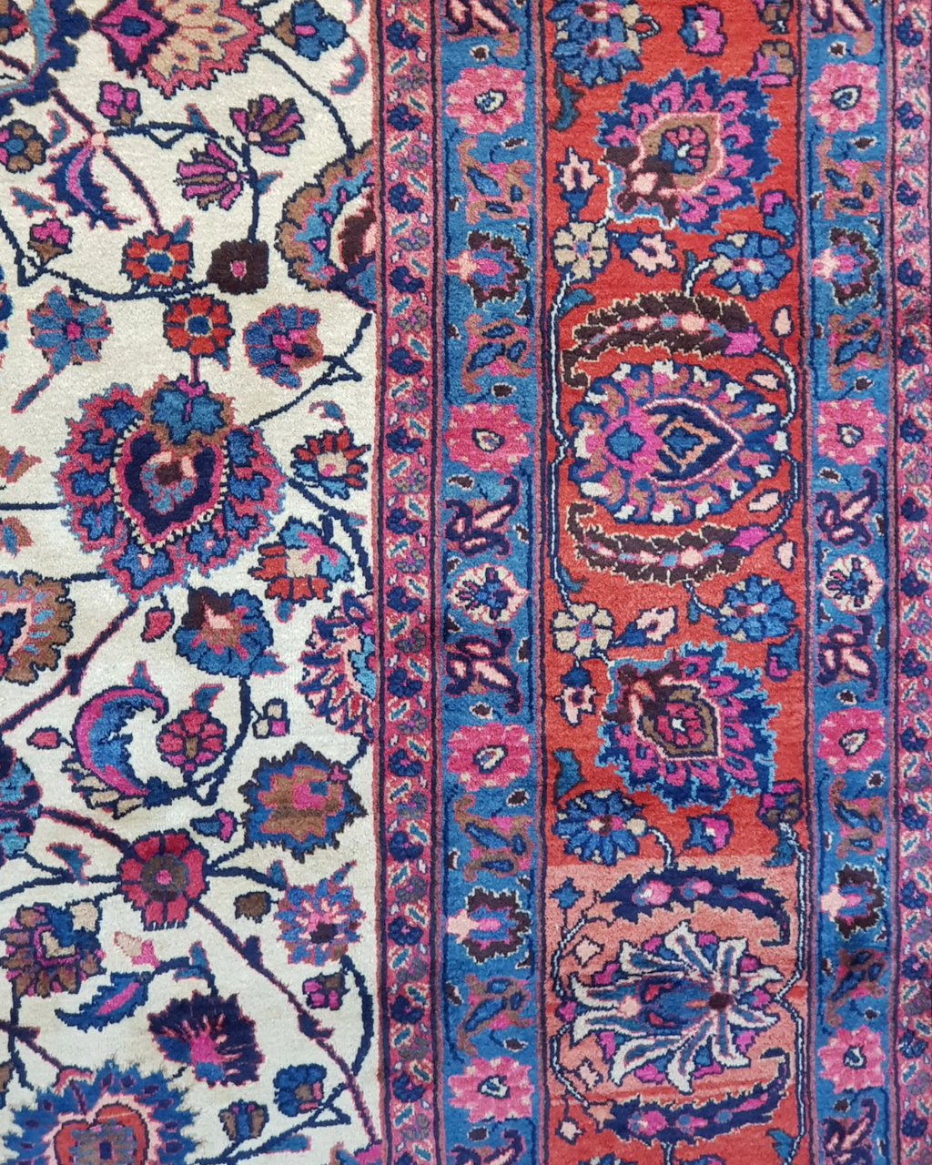 Antique Persian Mashad Rug | 7'10" x 11'2" | c. 1940s