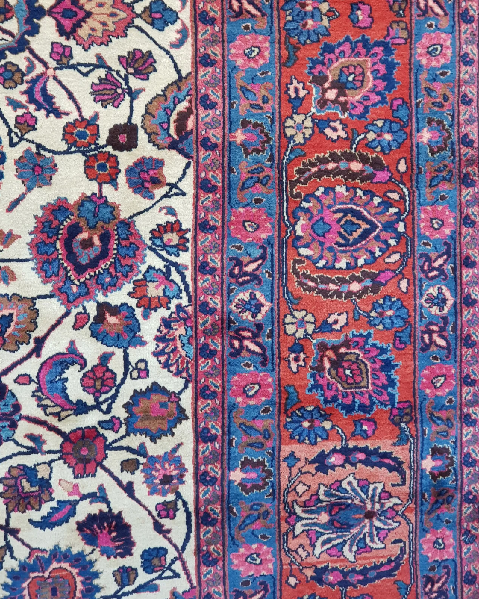 Antique Persian Mashad Rug | 7'10" x 11'2" | c. 1940s