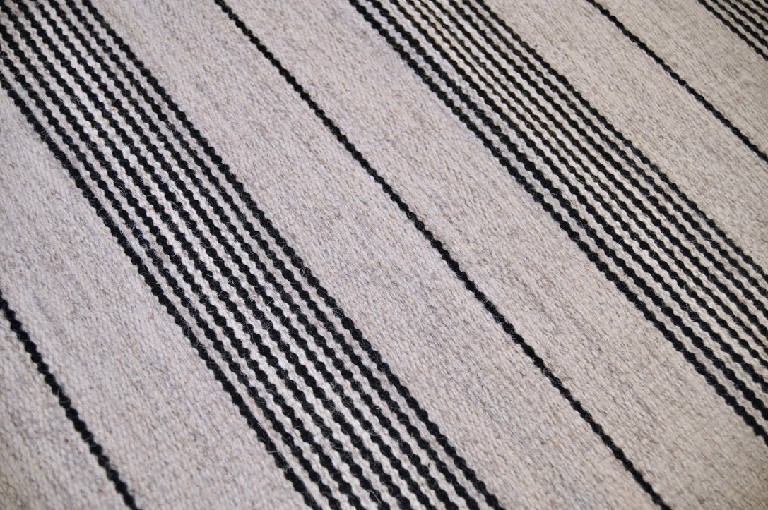 Modern Minimalist Striped Flatweave | 2'4" x 4'7" | Contemporary