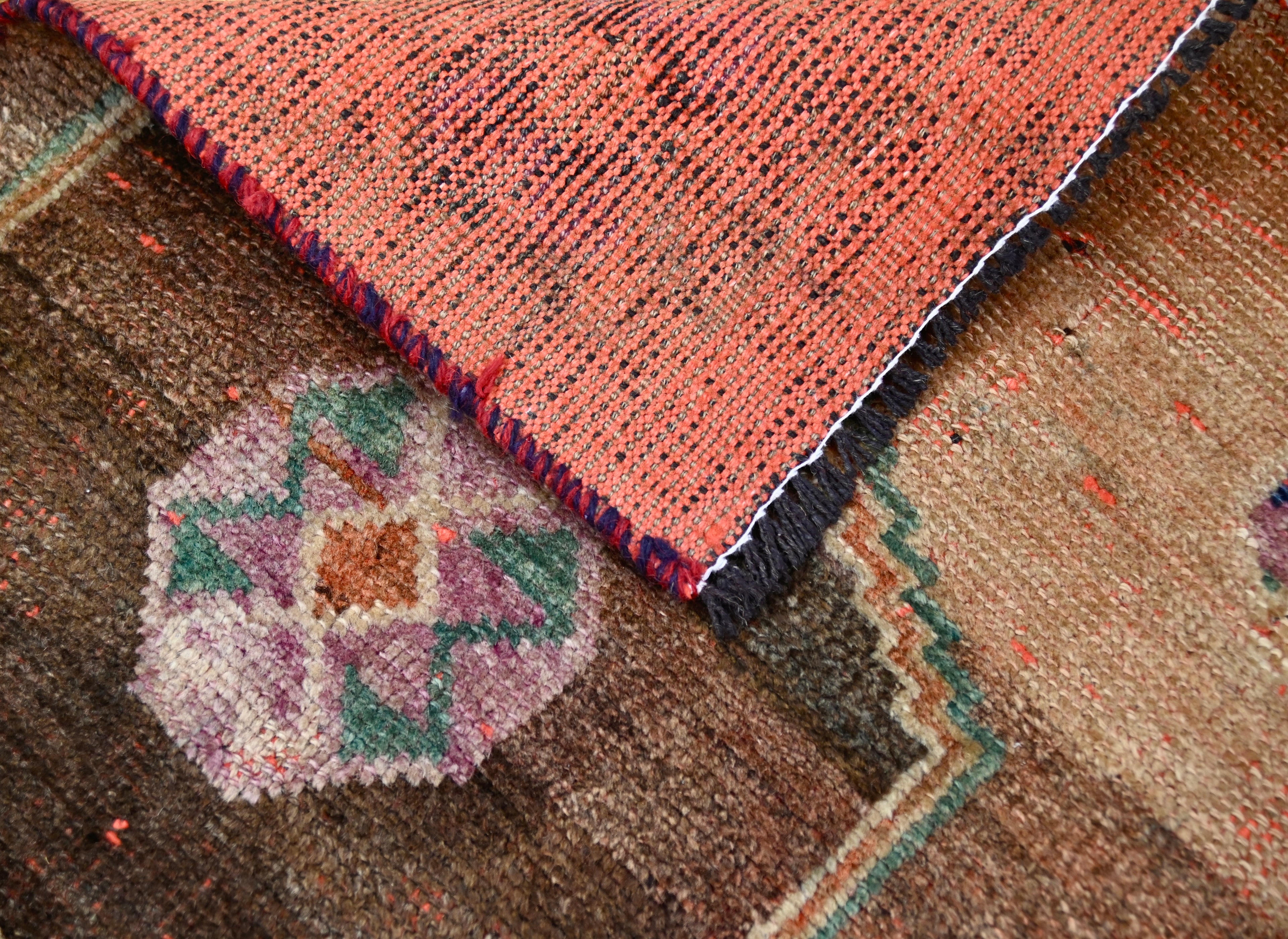 Antique Tribal Runner with Hexagonal Medallions | 3'6" x 8'4" | c. 1880s-1890s