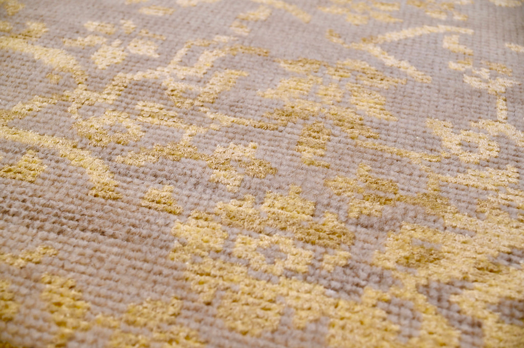 Luminous Wool & Silk Floral Rug | 3' x 5' | c. 2000s–2020s