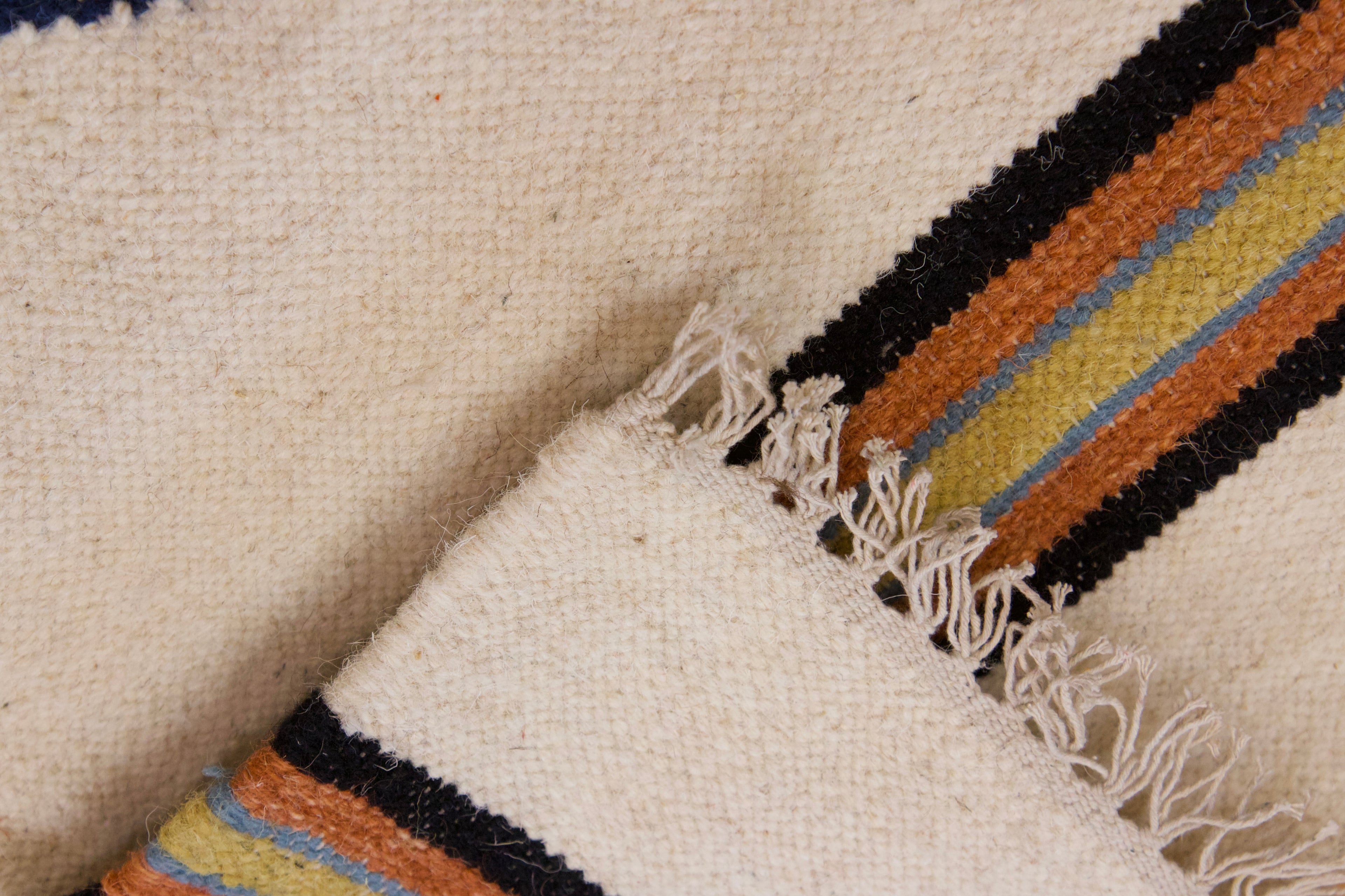 Vintage Mexican Folk Art Fish Kilim | 2'7" x 10' | c. 1970–1980