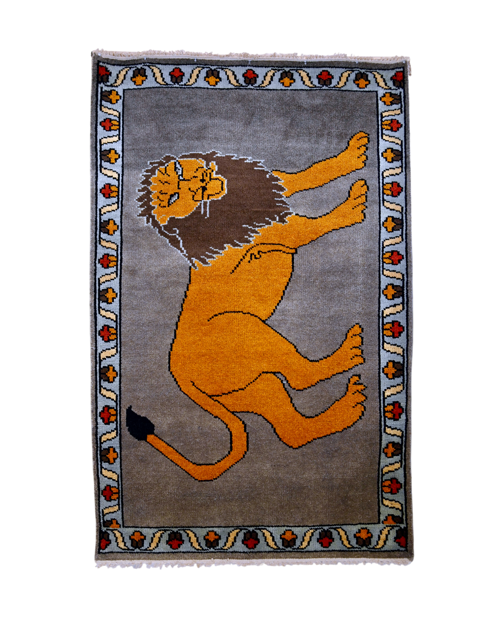 Lion Pictorial Rug | 4' x 6'2" | c. 1960s–1980s