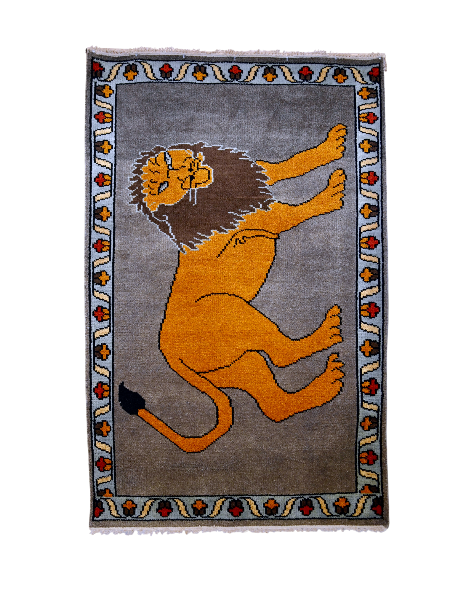 Lion Pictorial Rug | 4' x 6'2" | c. 1960s–1980s