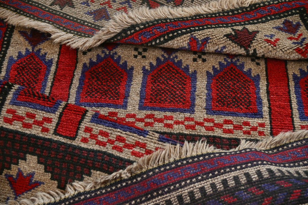 Baluch Mosque + Cypress Tree Prayer Rug | 2'10" x 4'4" | c. 1940s–1950s