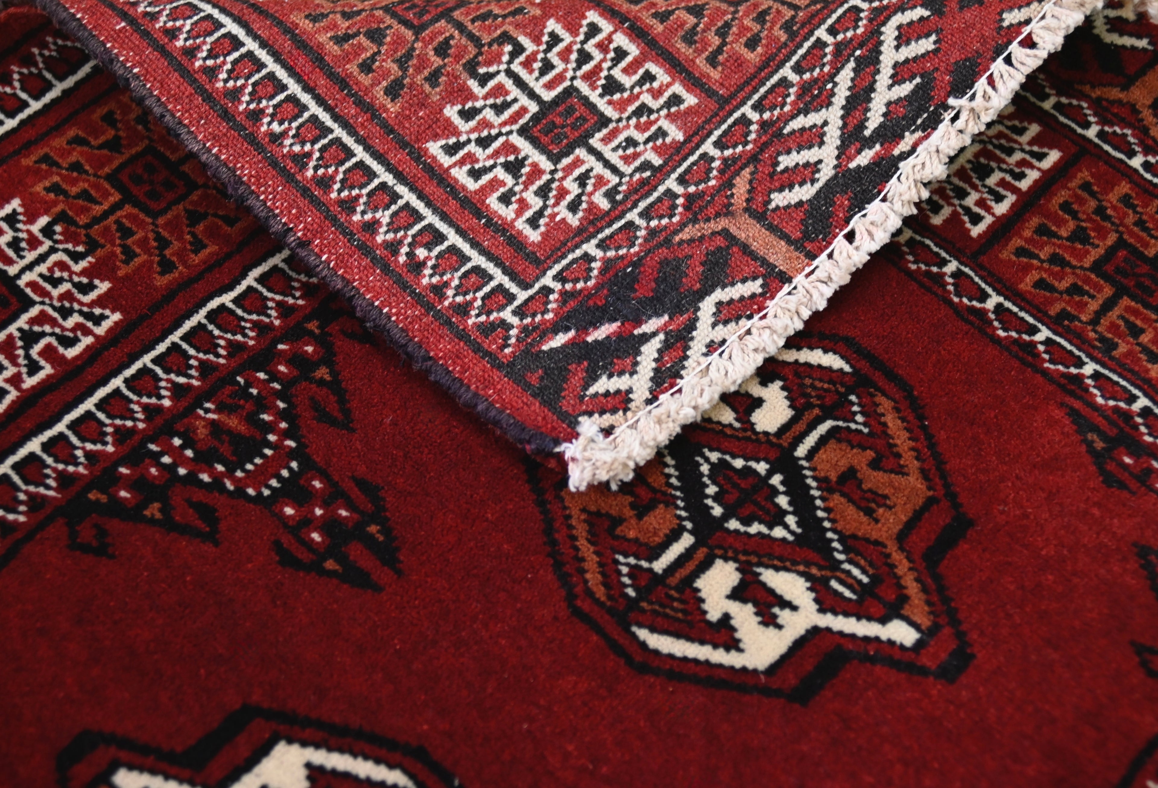 Turkmen Bokhara Rug | 2'2" x 2'10" | c. 1980s