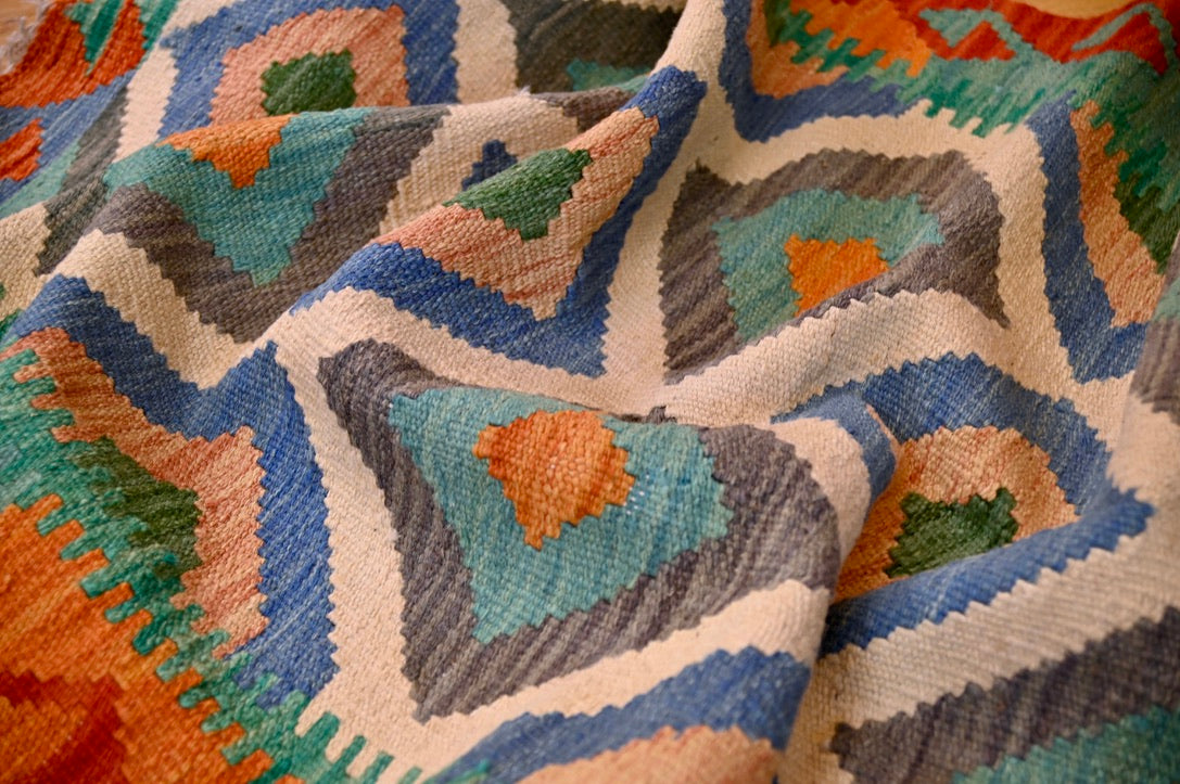 Vintage Flatweave Kilim | 3'10" x 2'9" | c. 1960s–1970s