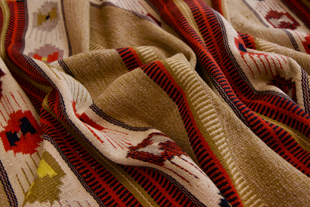 Mid-Century Mexican Saltillo Kilim | 5'4" x 2'6" | c. 1950–1960