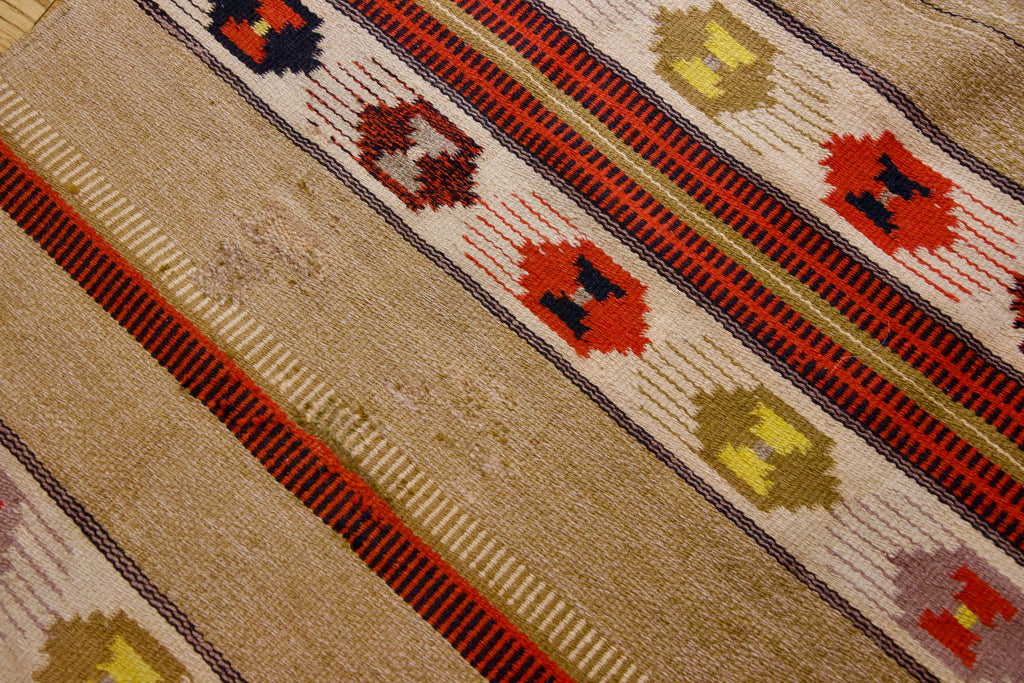 Mid-Century Mexican Saltillo Kilim | 5'4" x 2'6" | c. 1950–1960