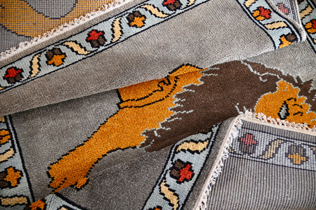 Lion Pictorial Rug | 4' x 6'2" | c. 1960s–1980s