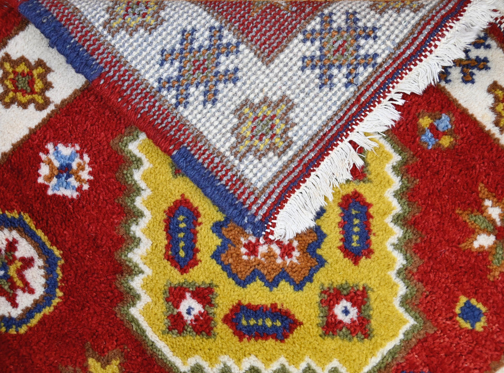 Kazak-Style Geometric Rug | 2' x 4' | c. 1970s