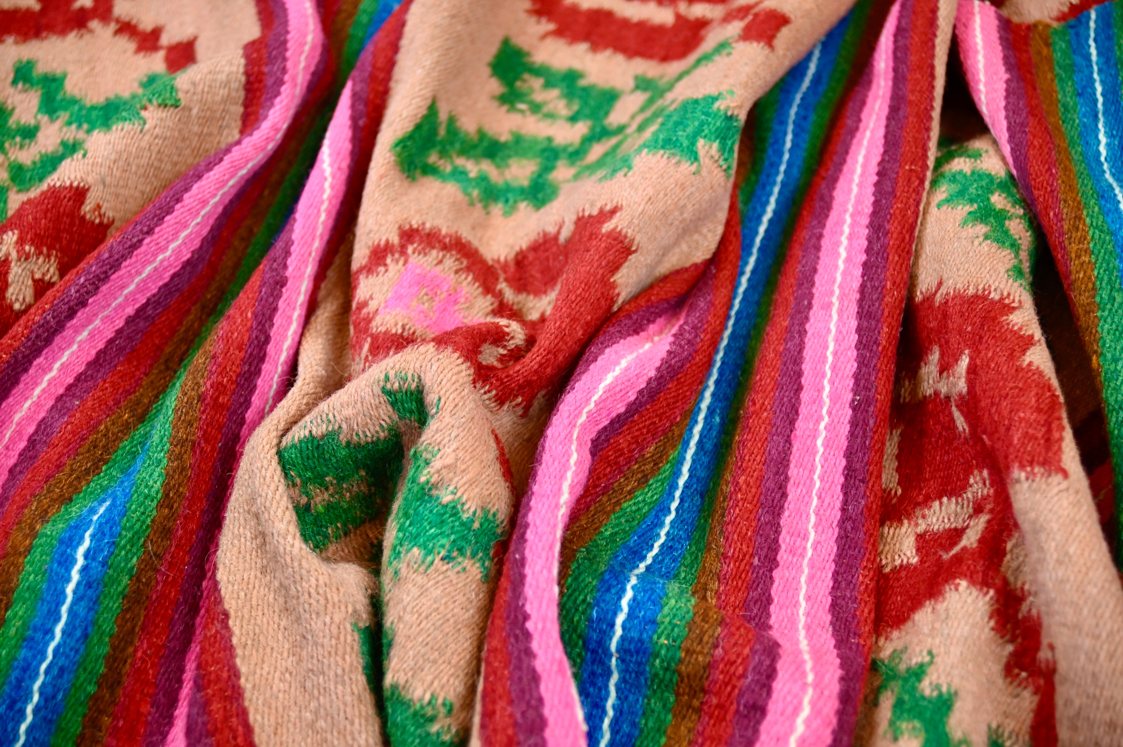 Vintage Mexican Zapotec Flower Kilim Runner | 2'6" x 7'6" | c. 1970s