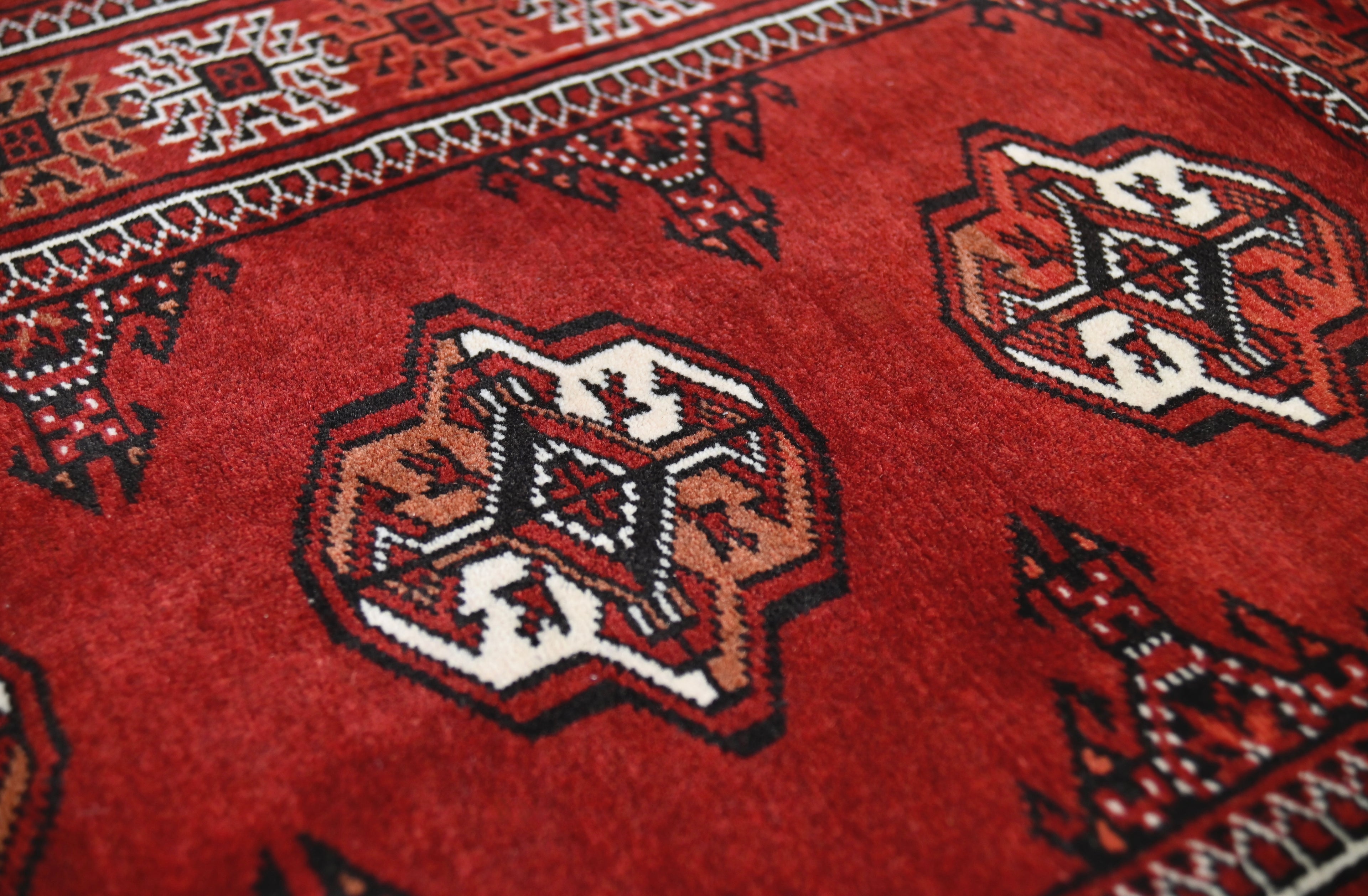 Turkmen Bokhara Rug | 2'2" x 2'10" | c. 1980s