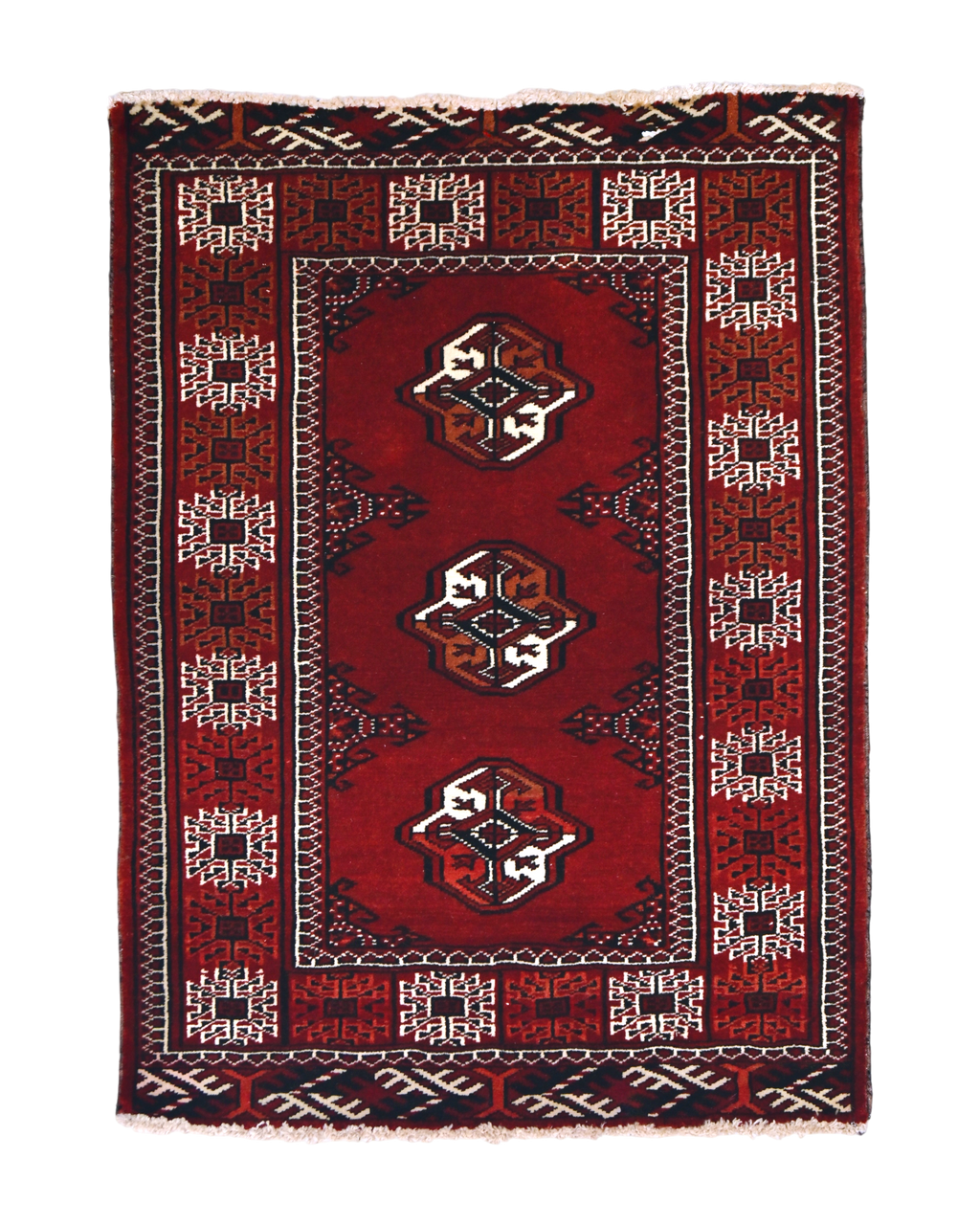 Turkmen Bokhara Rug | 2'2" x 2'10" | c. 1980s