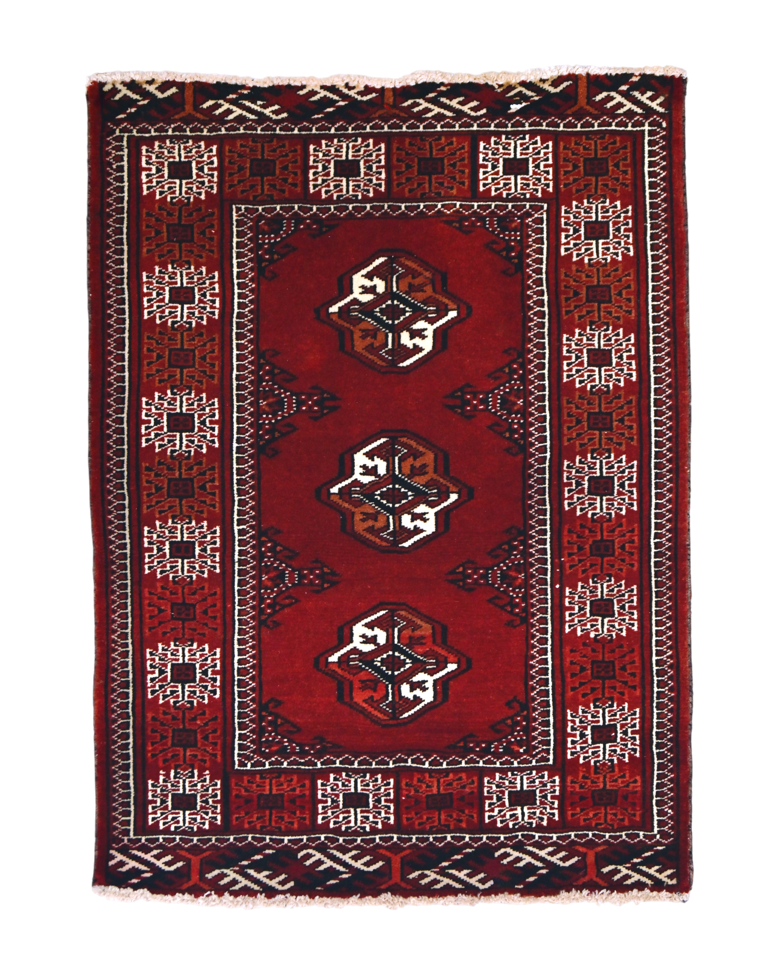 Turkmen Bokhara Rug | 2'2" x 2'10" | c. 1980s