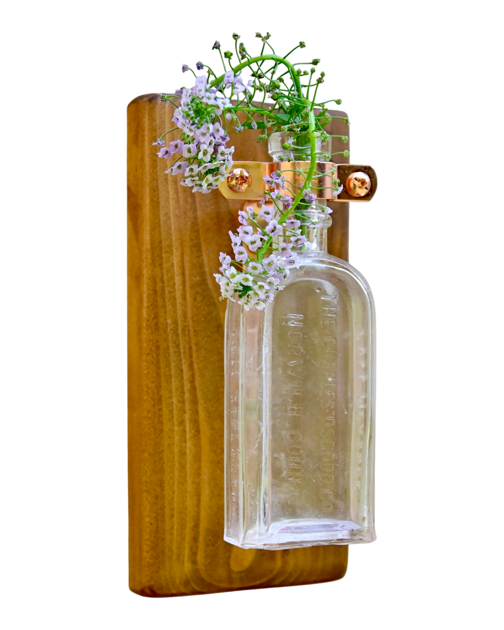 Antique Apothecary Bottle Wall Vase | 7.5" x 3.5" | c. 1900s