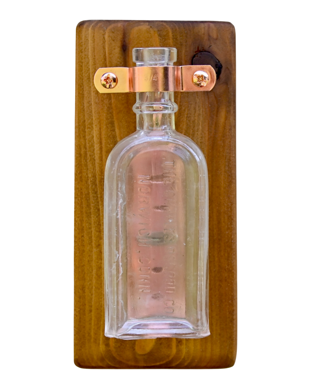 Antique Apothecary Bottle Wall Vase | 7.5" x 3.5" | c. 1900s