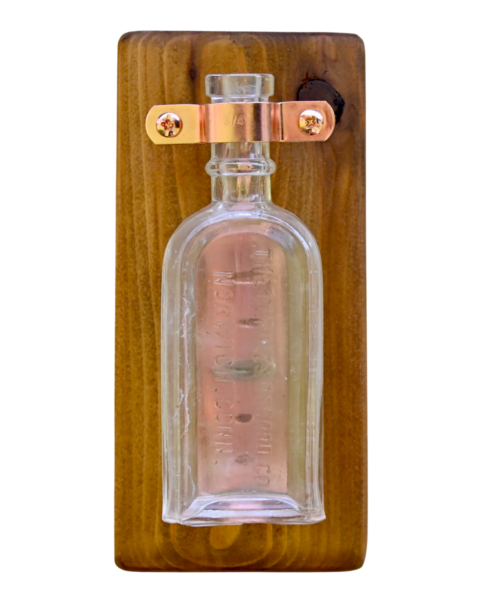 Antique Apothecary Bottle Wall Vase | 7.5" x 3.5" | c. 1900s