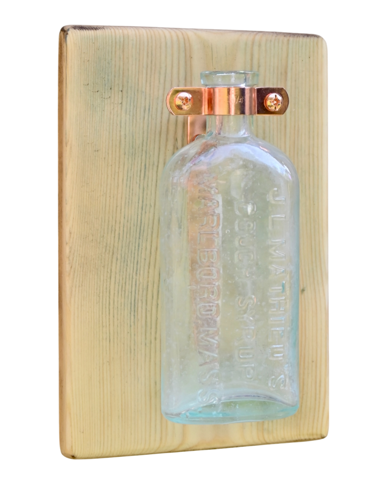 J.L. Mathieu’s Cough Syrup Wall Vase | 8.25” x 5.5” | c. 1890s–1910s