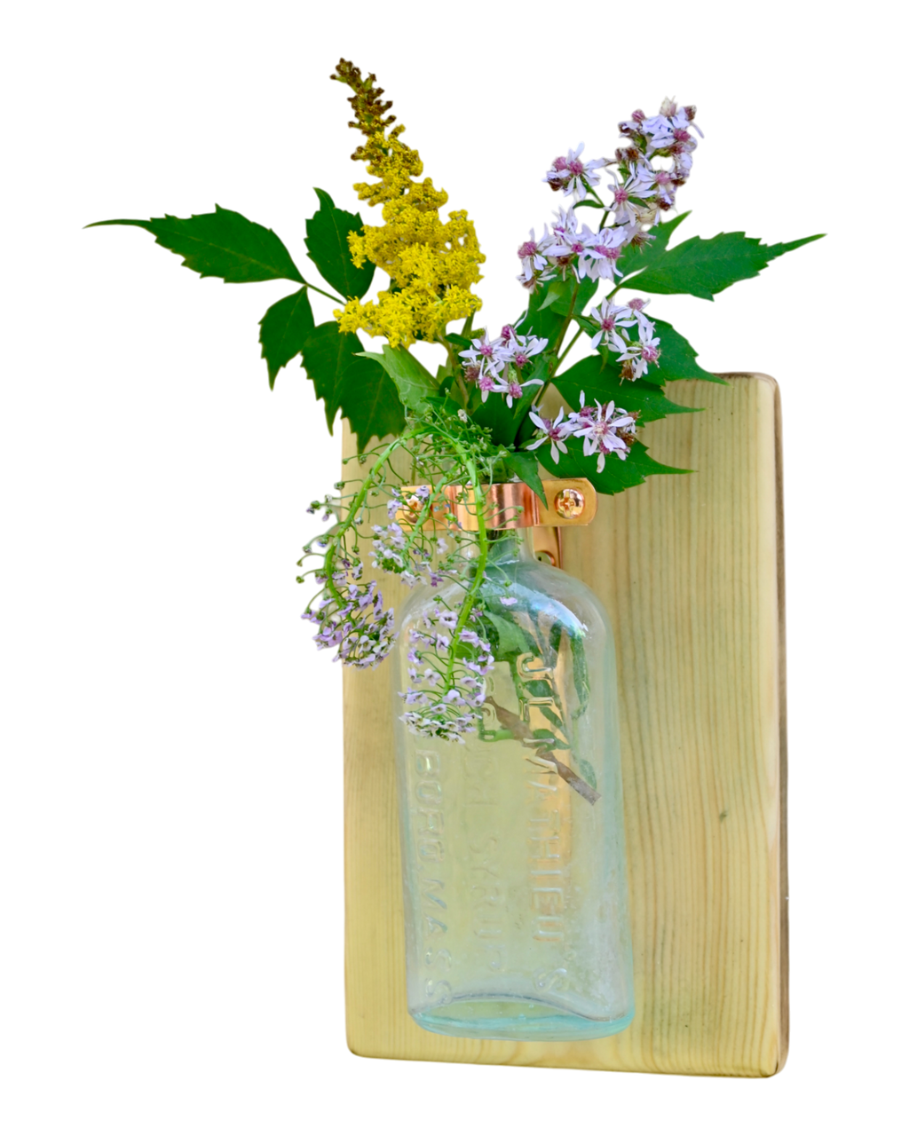 J.L. Mathieu’s Cough Syrup Wall Vase | 8.25” x 5.5” | c. 1890s–1910s