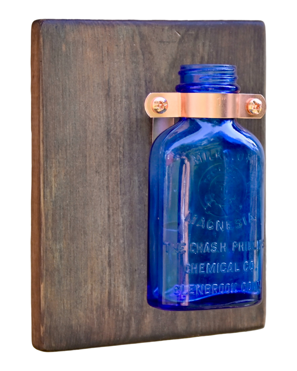 Cobalt Phillips Milk of Magnesia Wall Vase | 7.25” x 5.5” | c. 1920s–30s