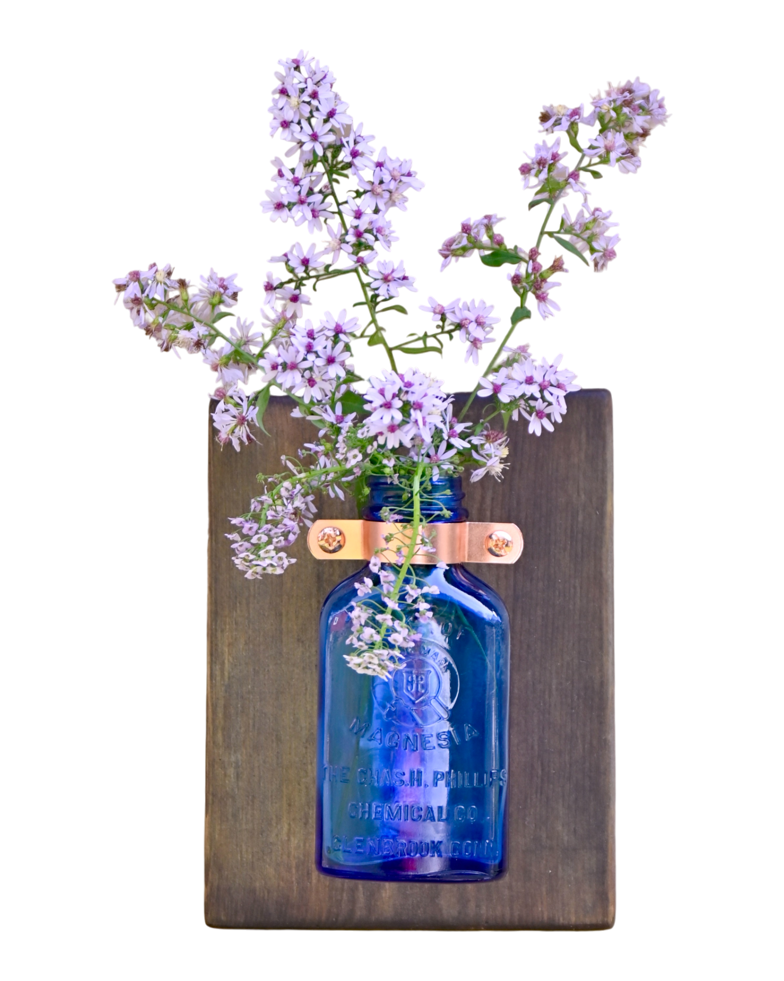 Cobalt Phillips Milk of Magnesia Wall Vase | 7.25” x 5.5” | c. 1920s–30s