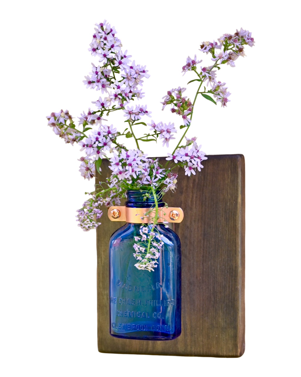 Cobalt Phillips Milk of Magnesia Wall Vase | 7.25” x 5.5” | c. 1920s–30s