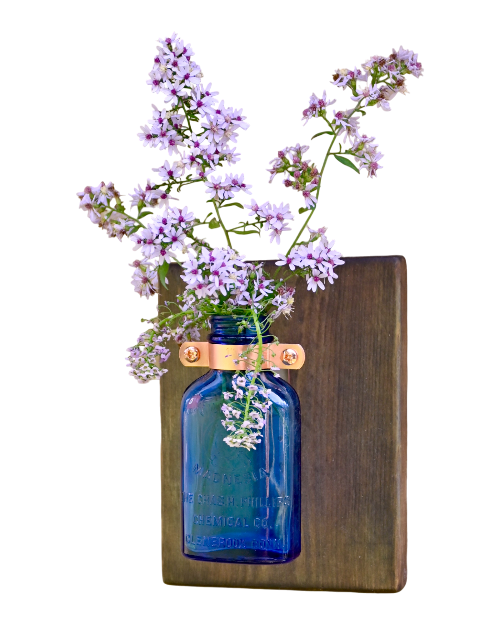 Cobalt Phillips Milk of Magnesia Wall Vase | 7.25” x 5.5” | c. 1920s–30s