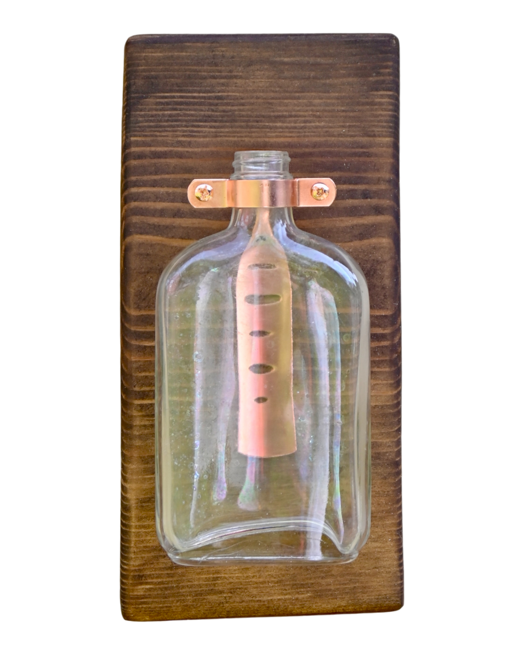 Clear Apothecary Bottle Wall Vase | 11.25" x 5.5" | c. Early 1900s