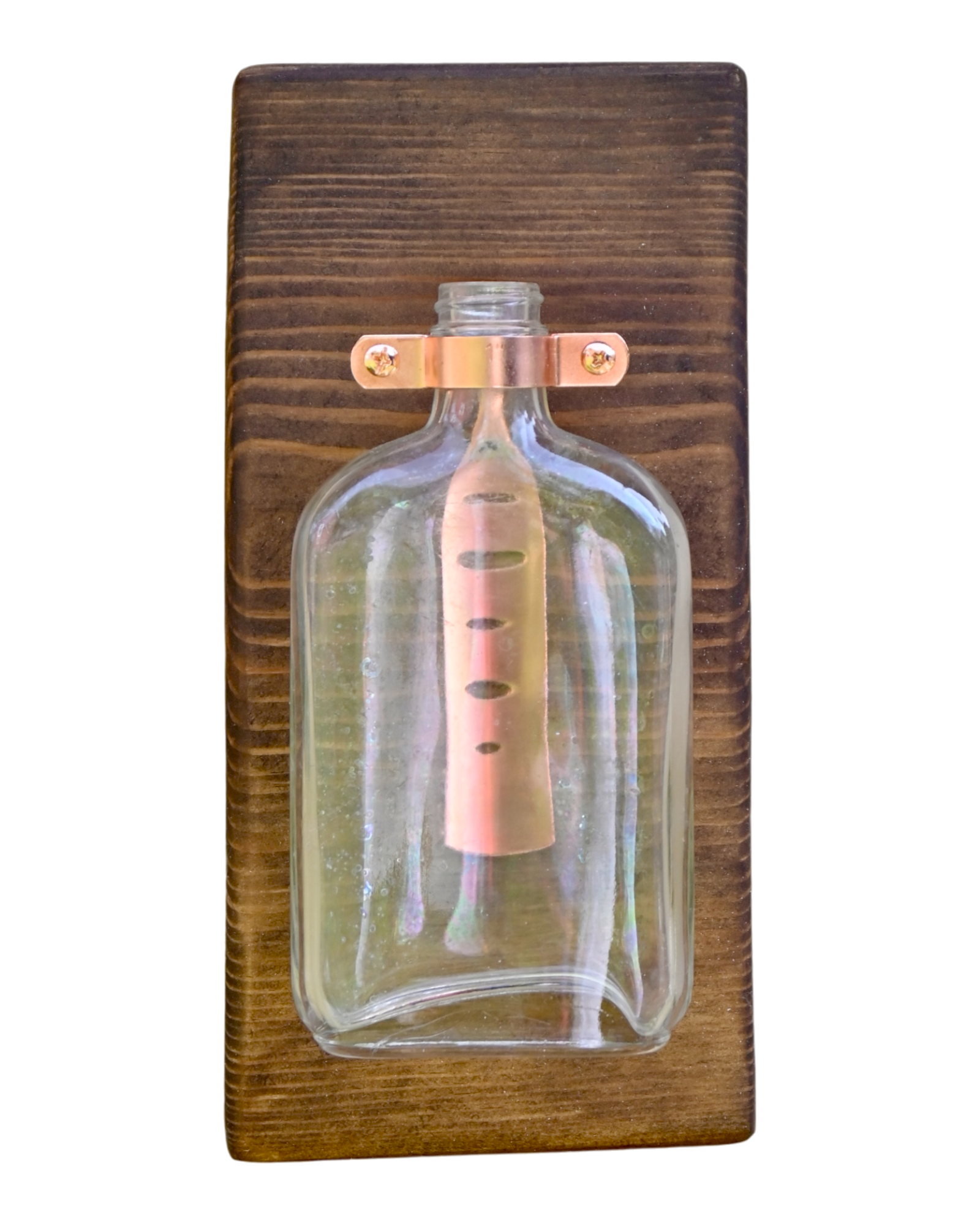 Clear Apothecary Bottle Wall Vase | 11.25" x 5.5" | c. Early 1900s