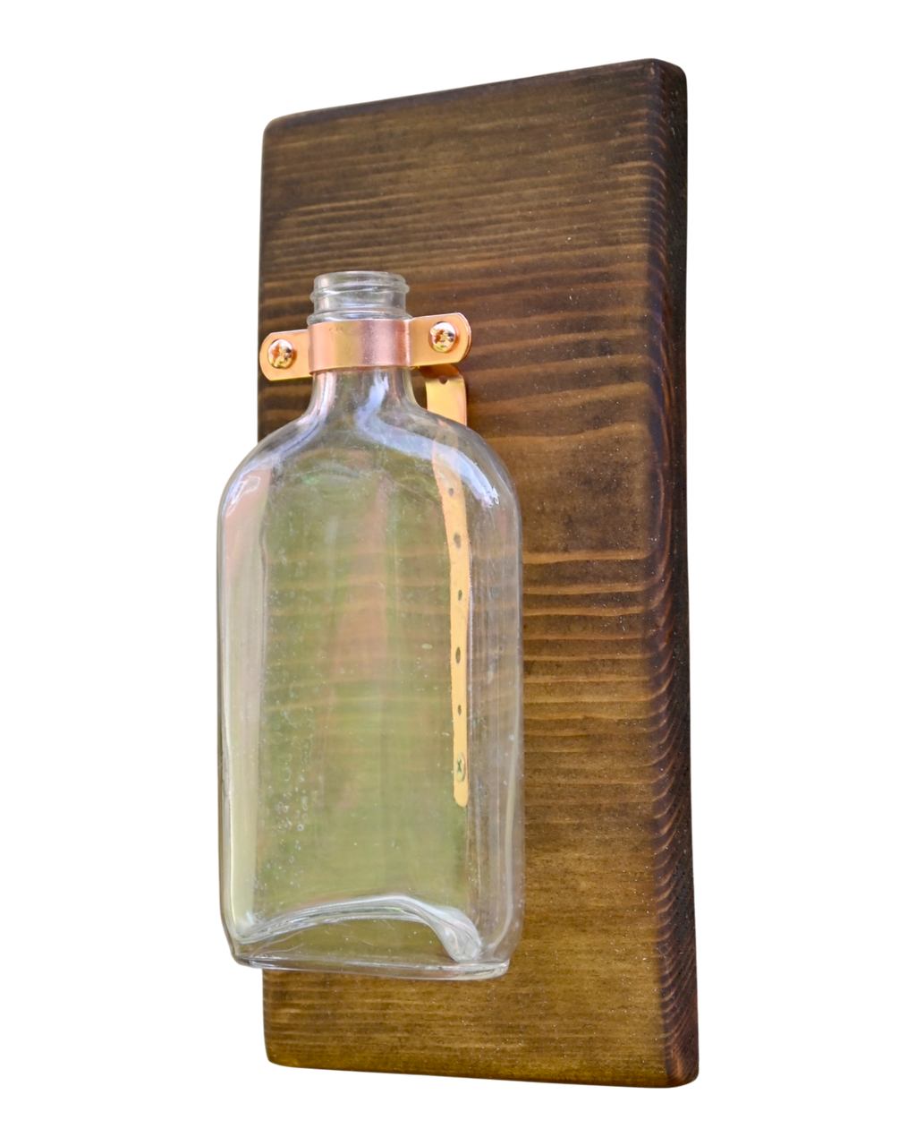 Clear Apothecary Bottle Wall Vase | 11.25" x 5.5" | c. Early 1900s
