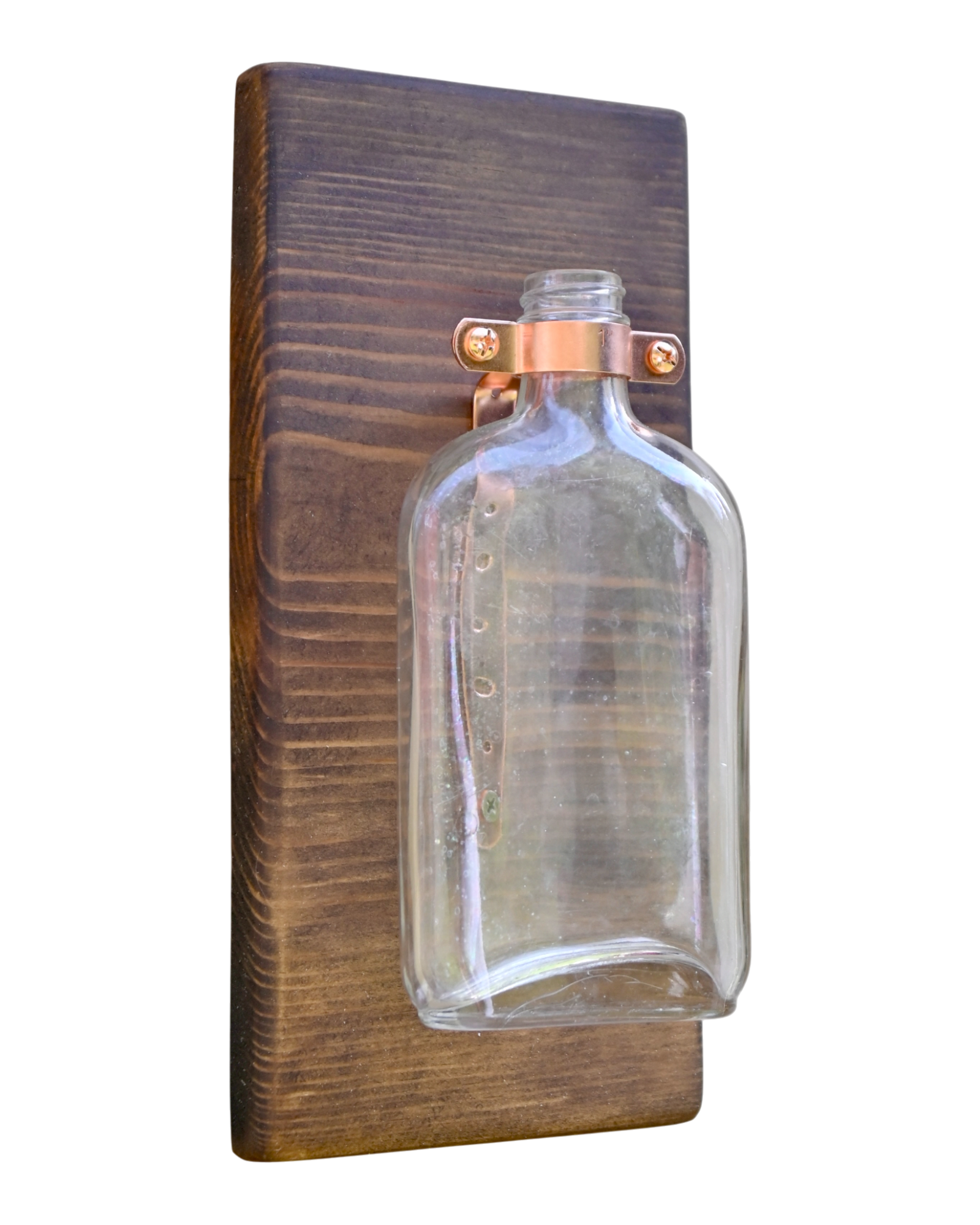 Clear Apothecary Bottle Wall Vase | 11.25" x 5.5" | c. Early 1900s