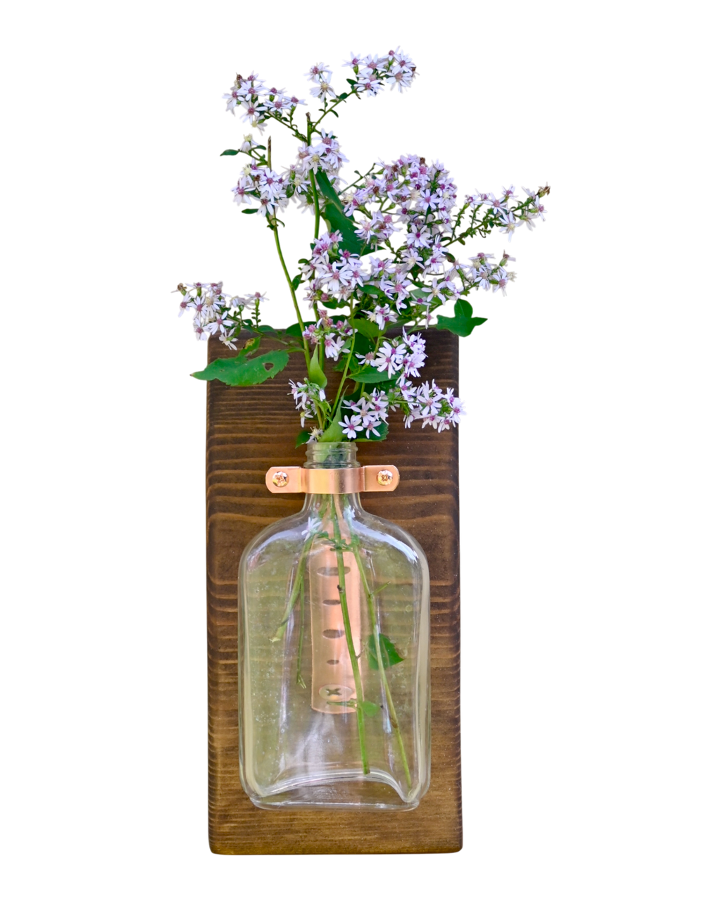 Clear Apothecary Bottle Wall Vase | 11.25" x 5.5" | c. Early 1900s